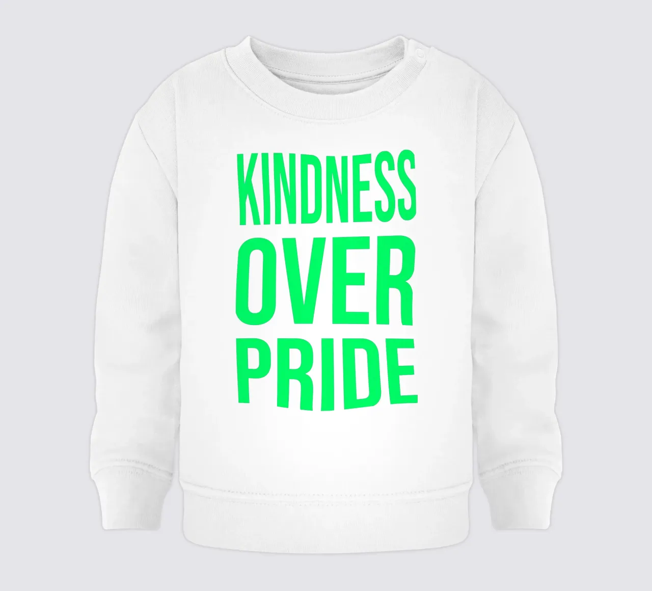 OVER series- bold letters, brave values (5 colors) felpa neonato da FRICKE DESIGN