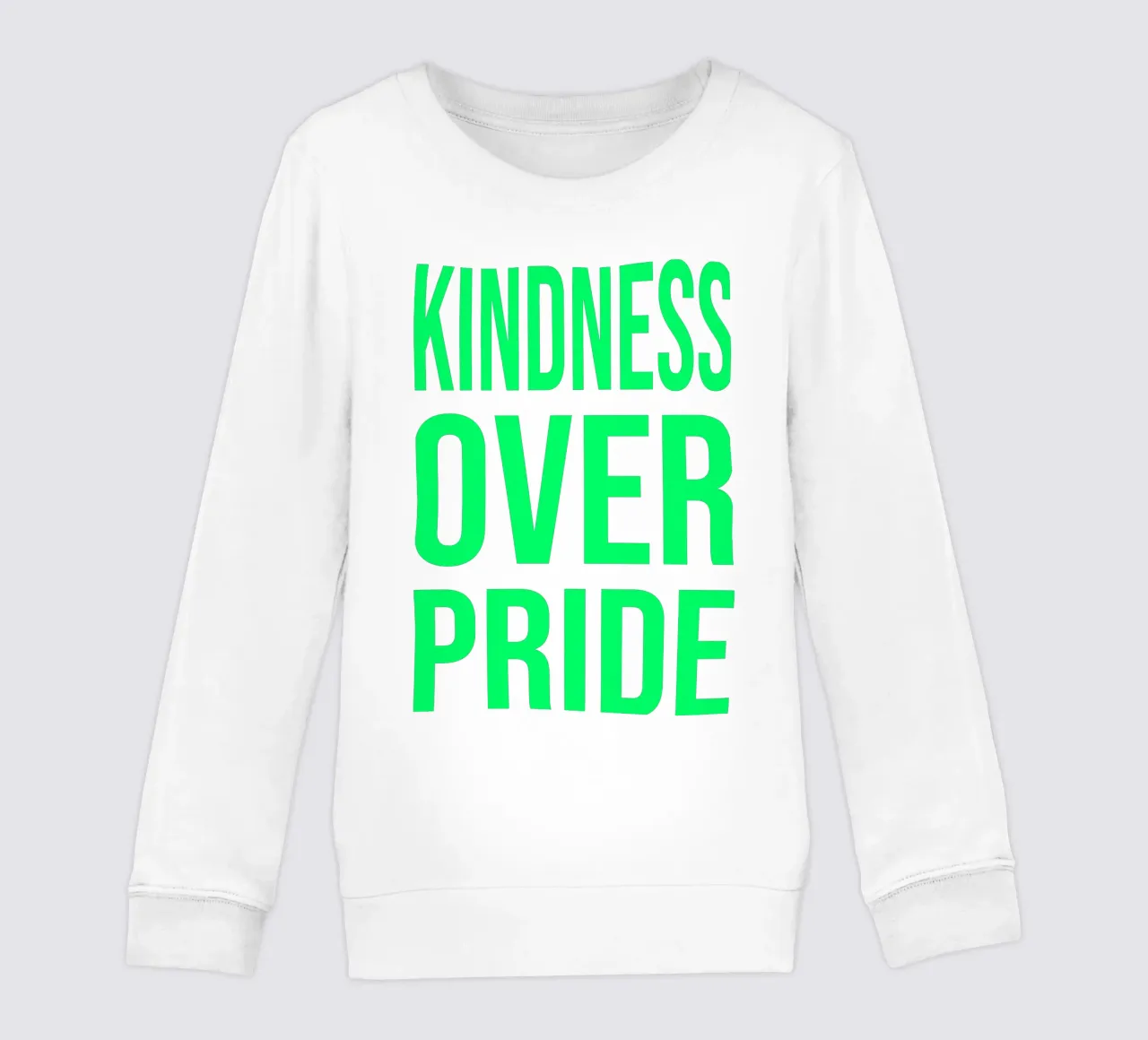 OVER series- bold letters, brave values (5 colors) felpa bambino da FRICKE DESIGN