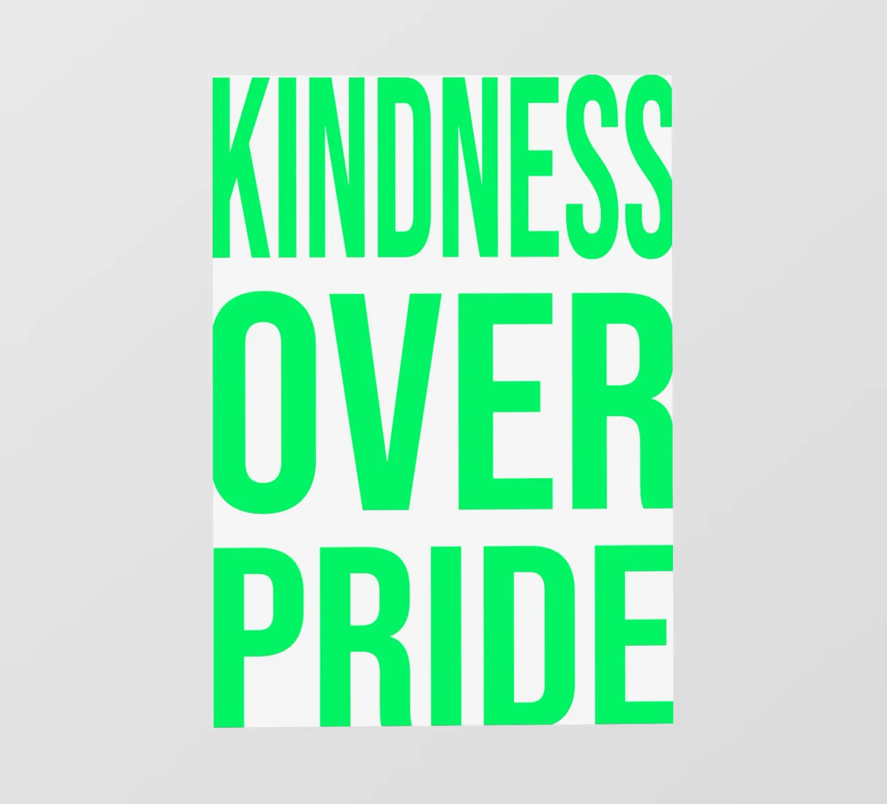 OVER series- bold letters, brave values (5 colors) pellicola backlit da FRICKE DESIGN