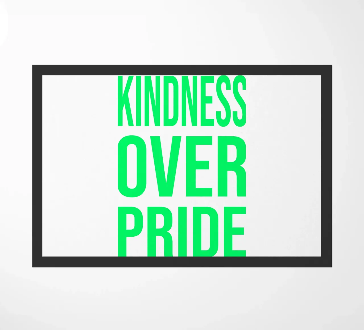 OVER series- bold letters, brave values (5 colors) zerbino da FRICKE DESIGN