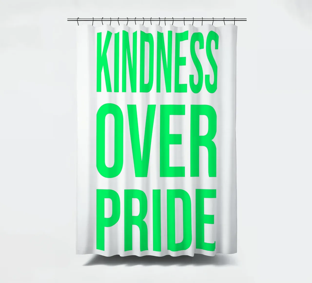 OVER series- bold letters, brave values (5 colors) tenda da doccia da FRICKE DESIGN
