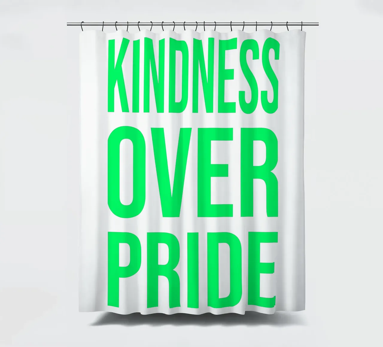 OVER series- bold letters, brave values (5 colors) tenda da doccia da FRICKE DESIGN