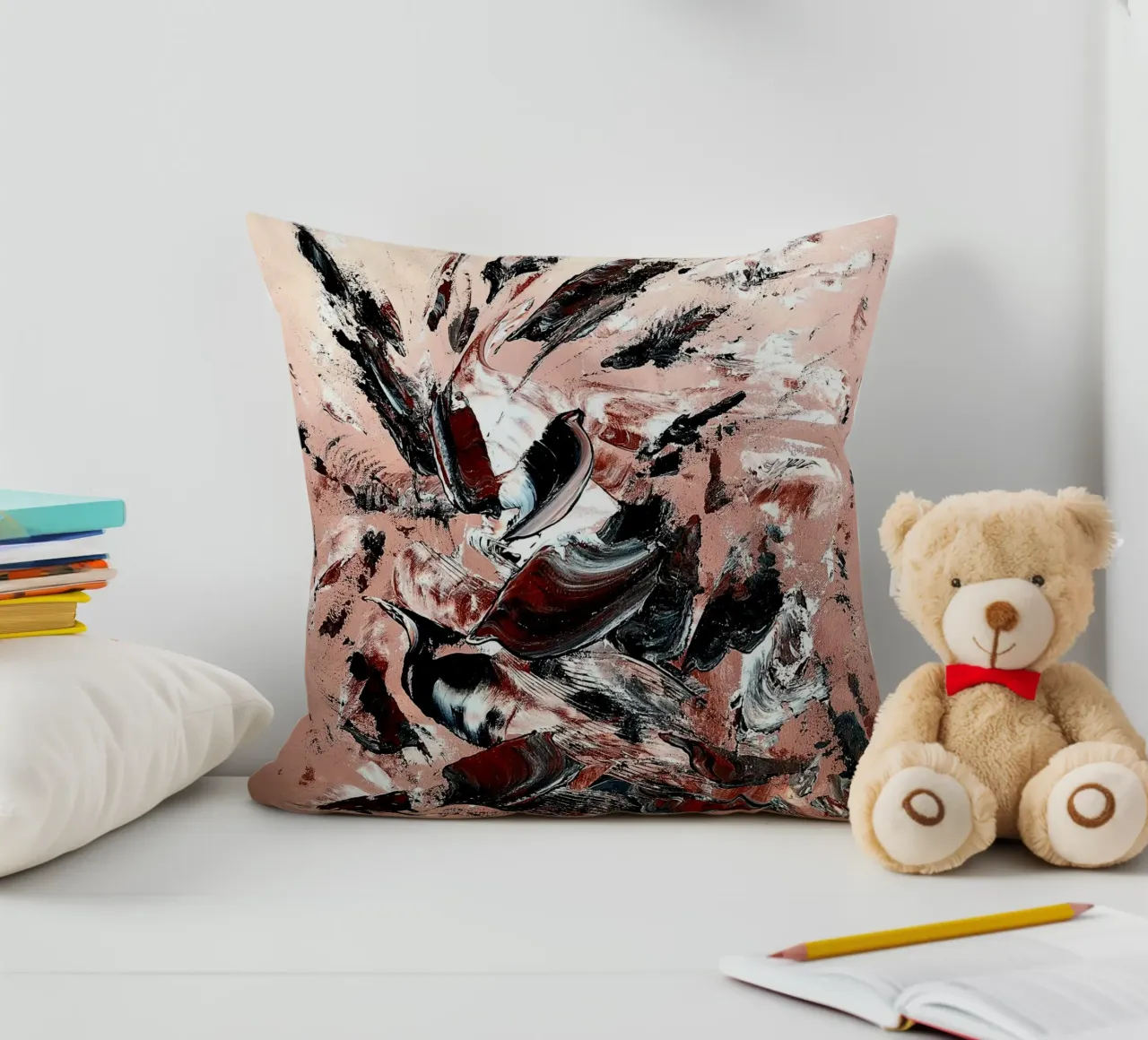 L'ENVOLEE SAUVAGE. cuscino da Thierry Vobmann Abstract painting