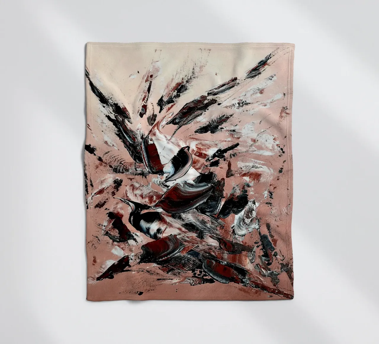 L'ENVOLEE SAUVAGE. coperta in pile da Thierry Vobmann Abstract painting