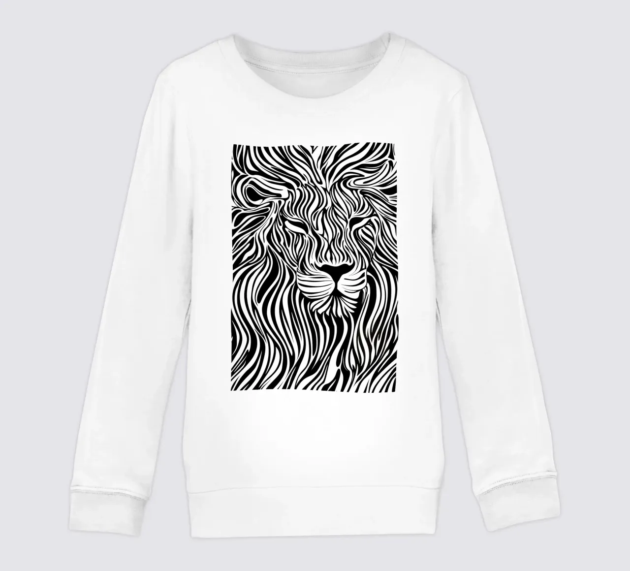 Lion Line Art | Op-Art Design felpa bambino da Autofocus