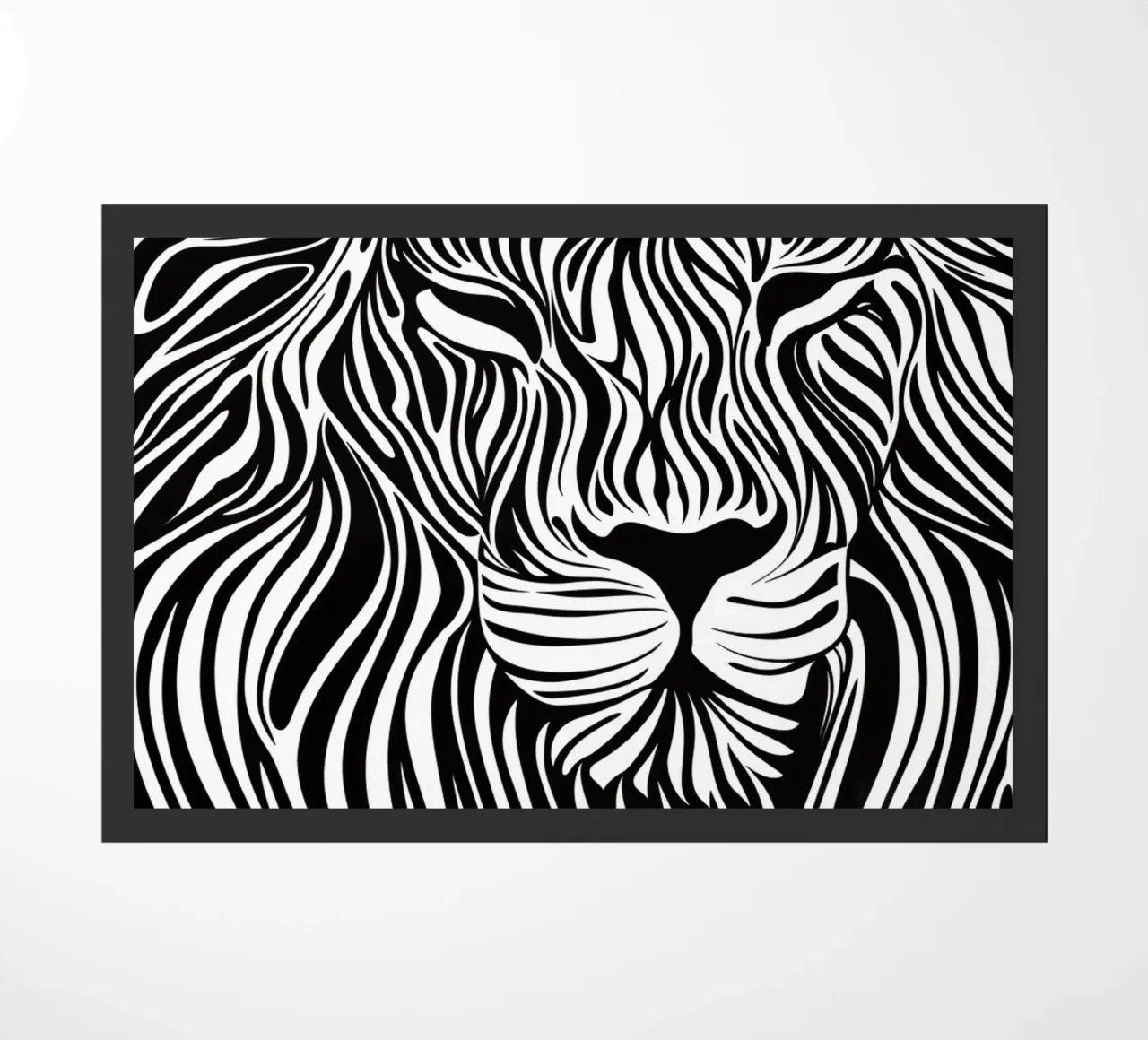 Lion Line Art | Op-Art Design zerbino da Autofocus