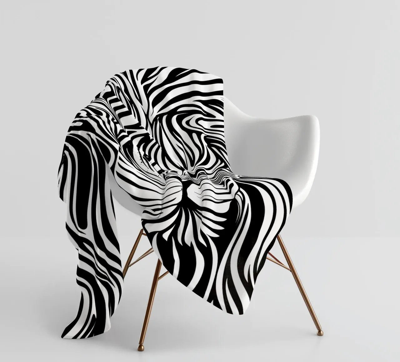 Leeuwenlijn Kunst | Op-Art Ontwerp fleecedeken van Autofocus
