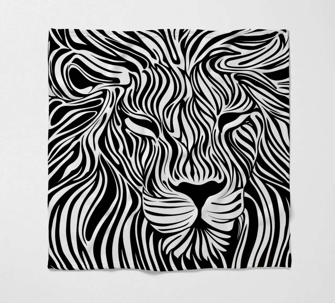 Leeuwenlijn Kunst | Op-Art Ontwerp fleecedeken van Autofocus