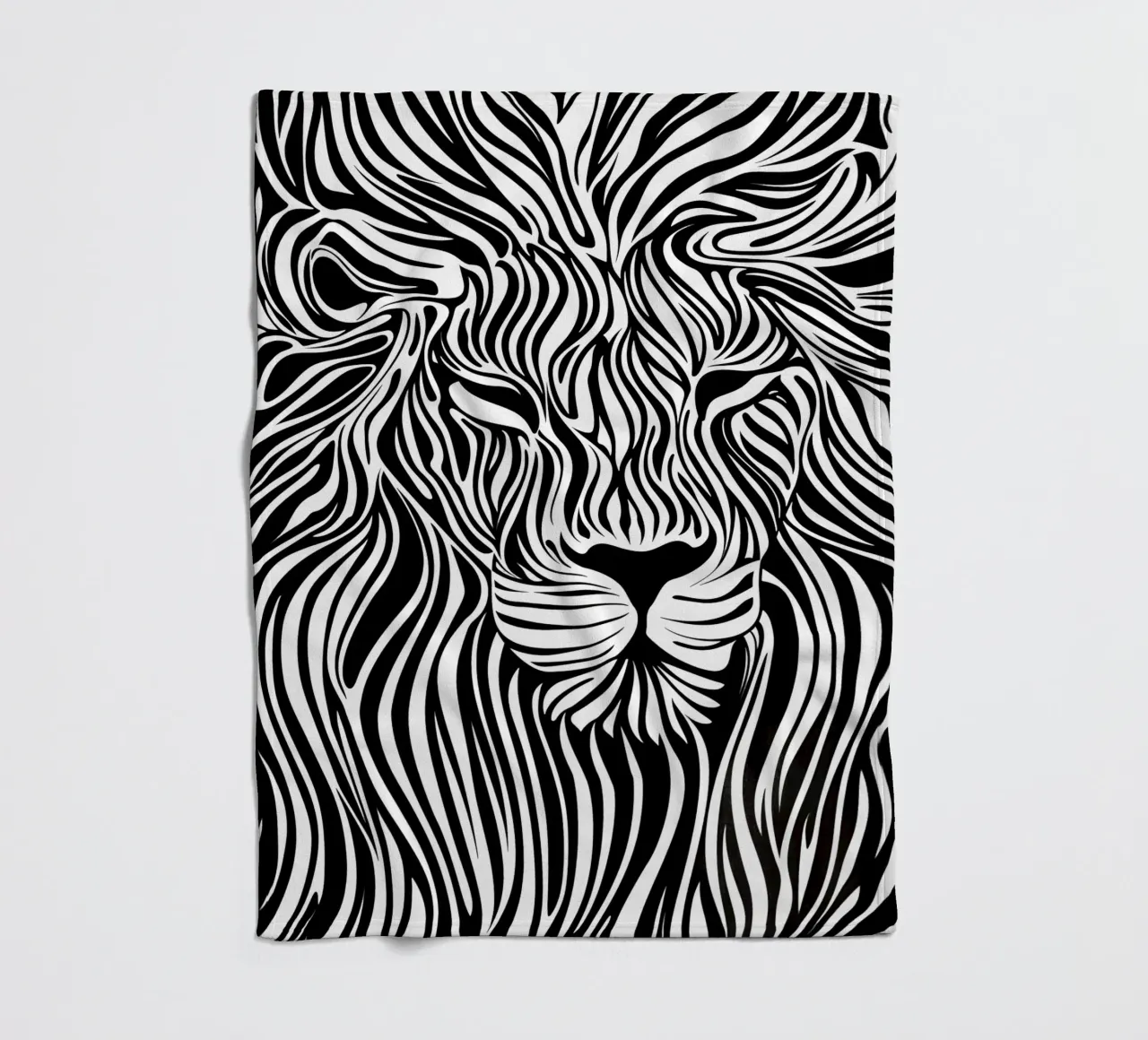 Leeuwenlijn Kunst | Op-Art Ontwerp fleecedeken van Autofocus
