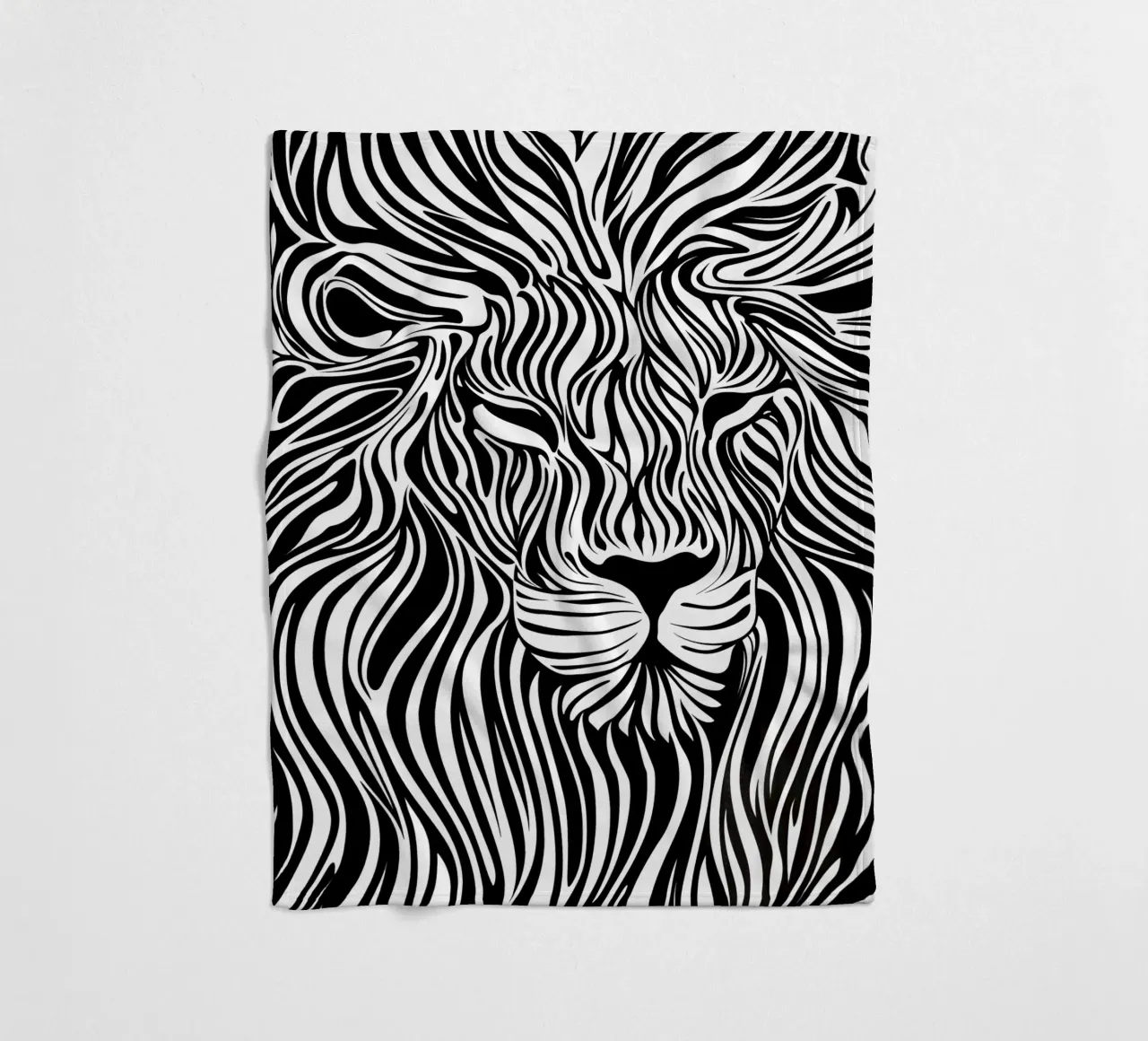Leeuwenlijn Kunst | Op-Art Ontwerp fleecedeken van Autofocus