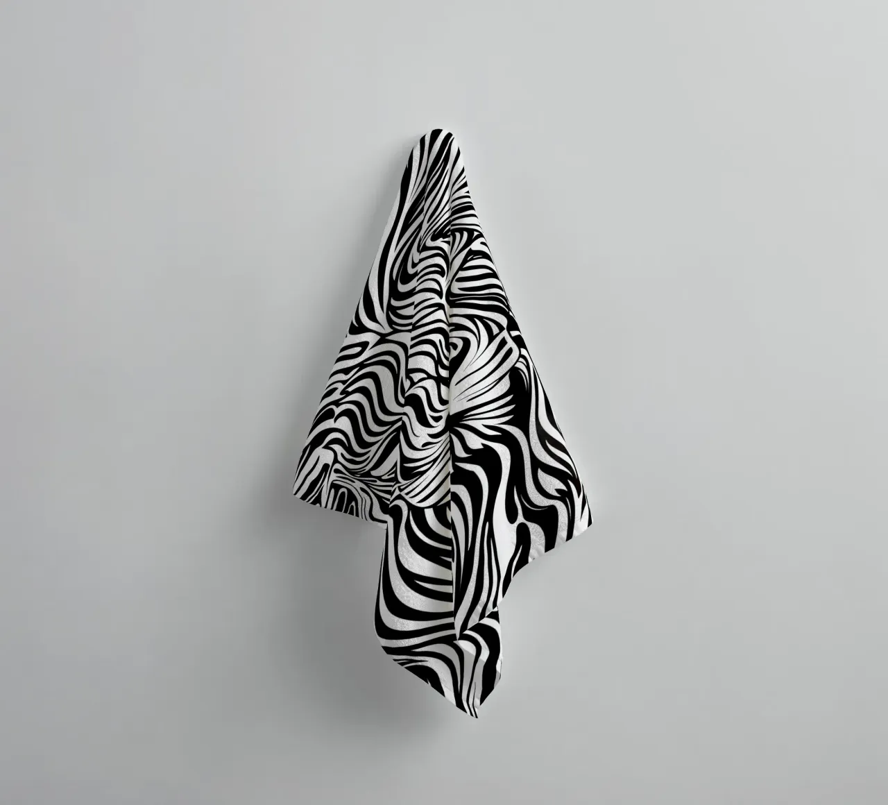 Leeuwenlijn Kunst | Op-Art Ontwerp badhanddoek van Autofocus