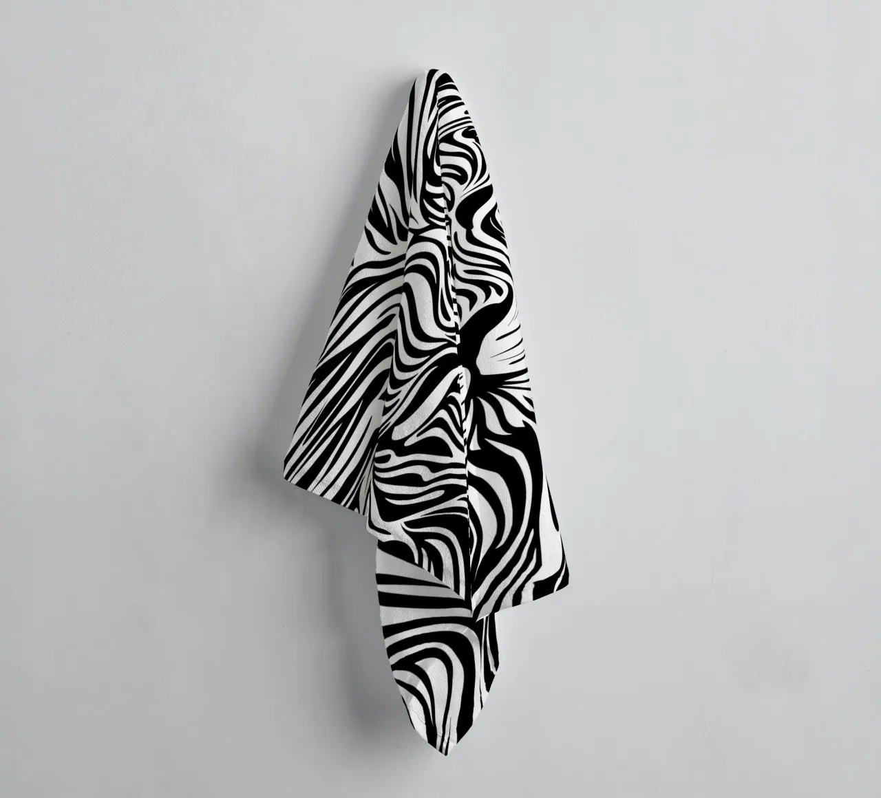 Leeuwenlijn Kunst | Op-Art Ontwerp badhanddoek van Autofocus