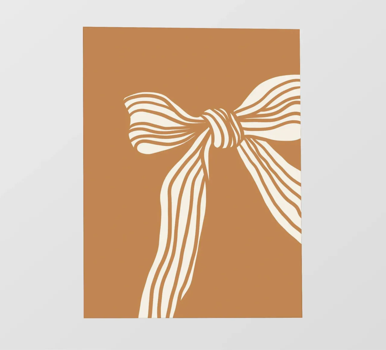 White bow on taupe telo in pvc da TijanaArtStudio88