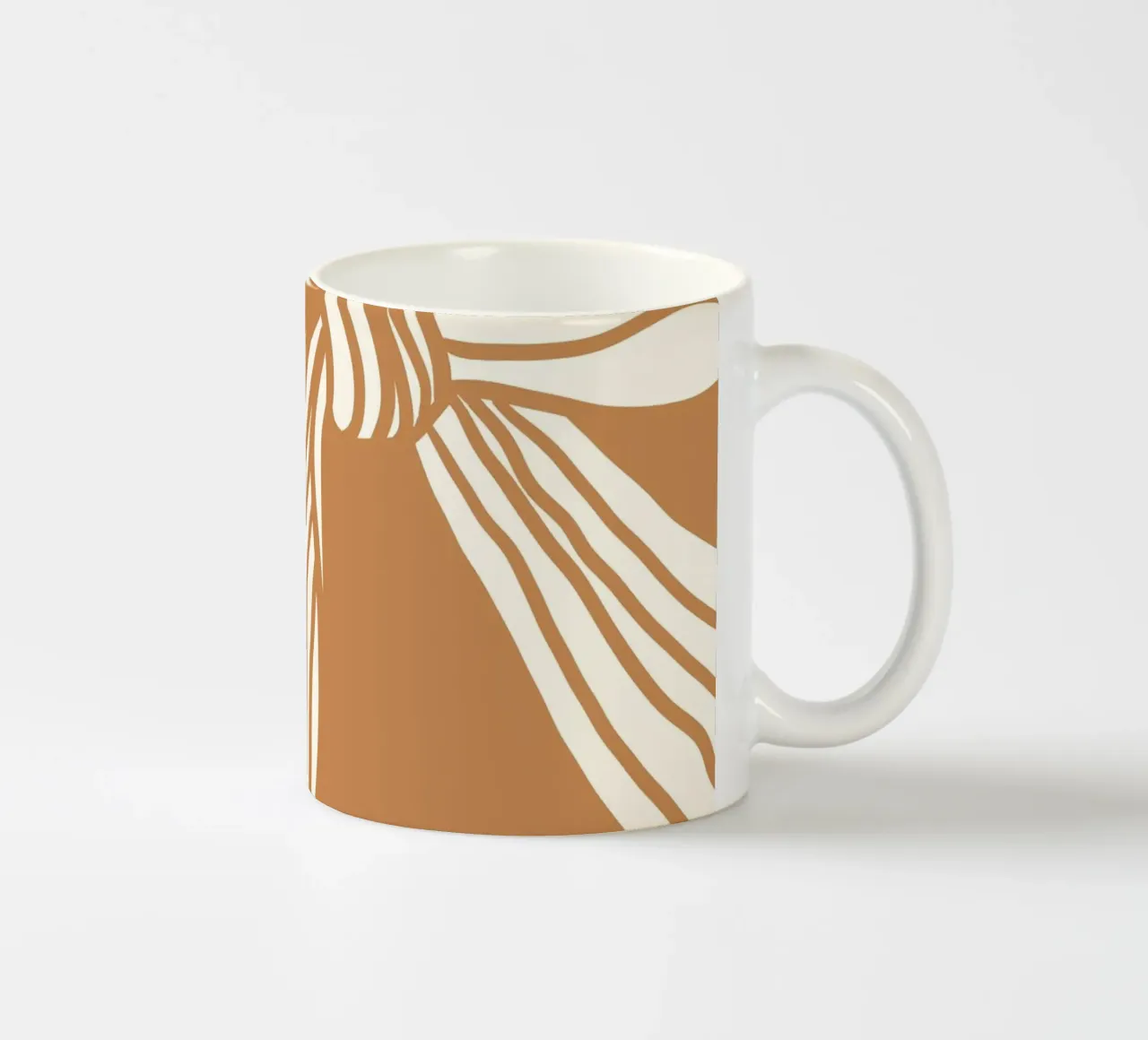 White bow on taupe tazza in ceramica da TijanaArtStudio88