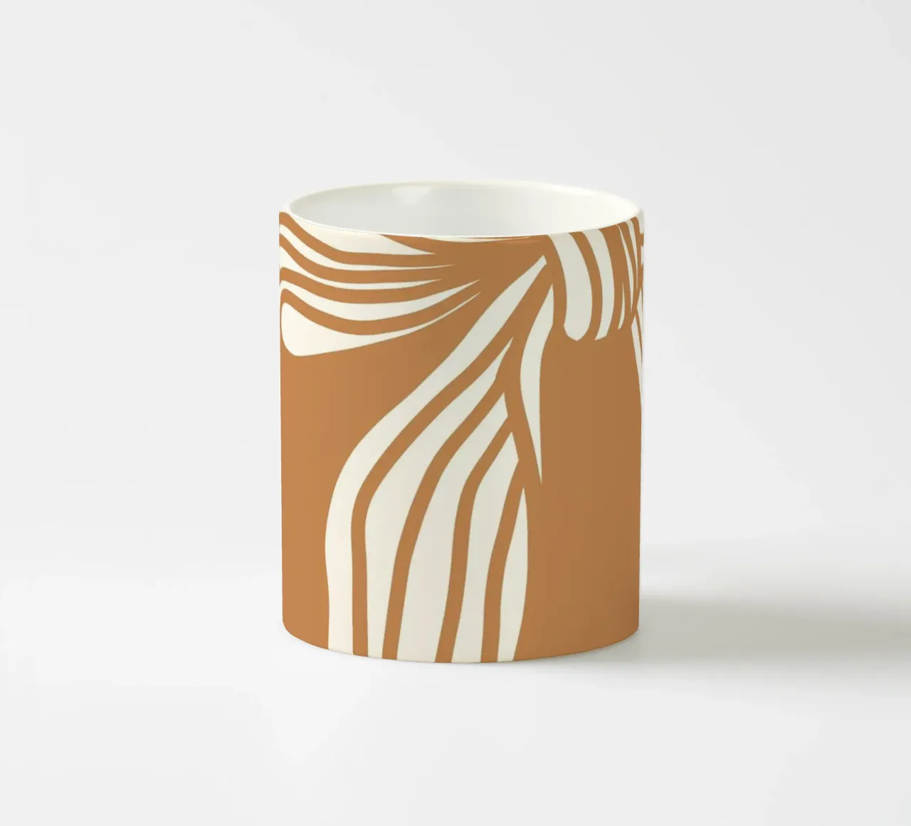 White bow on taupe tazza in ceramica da TijanaArtStudio88