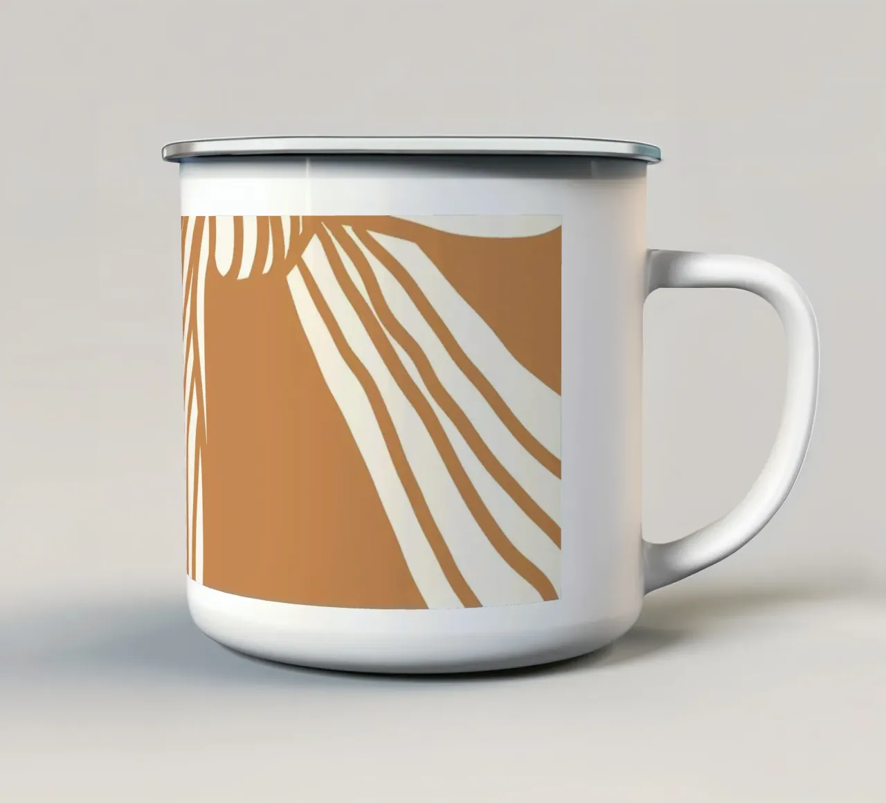 White bow on taupe tazza in smalto da TijanaArtStudio88