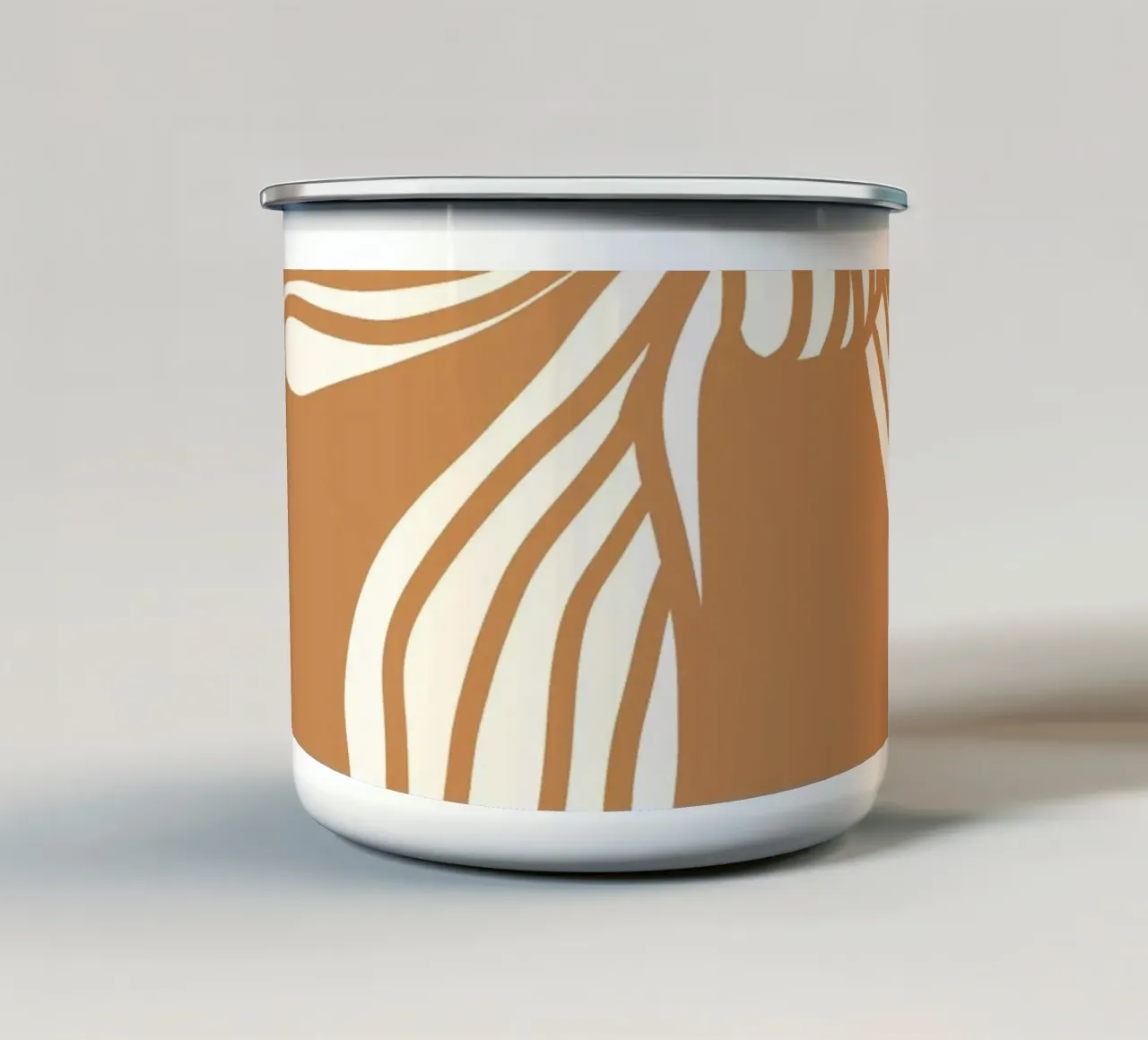 White bow on taupe tazza in smalto da TijanaArtStudio88