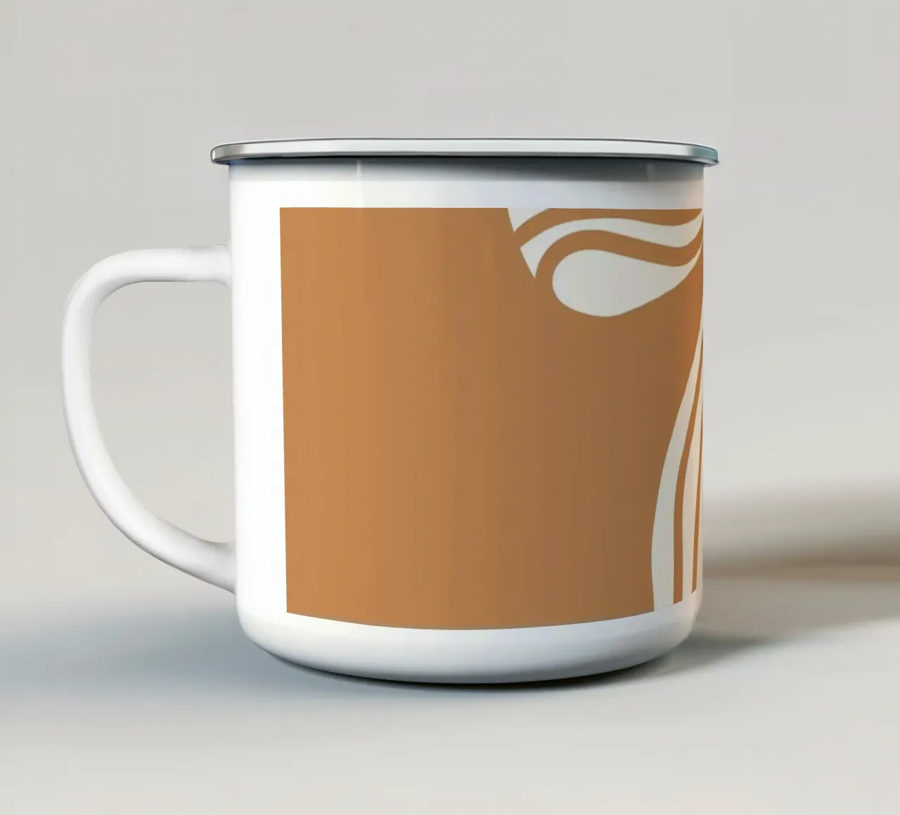 White bow on taupe tazza in smalto da TijanaArtStudio88