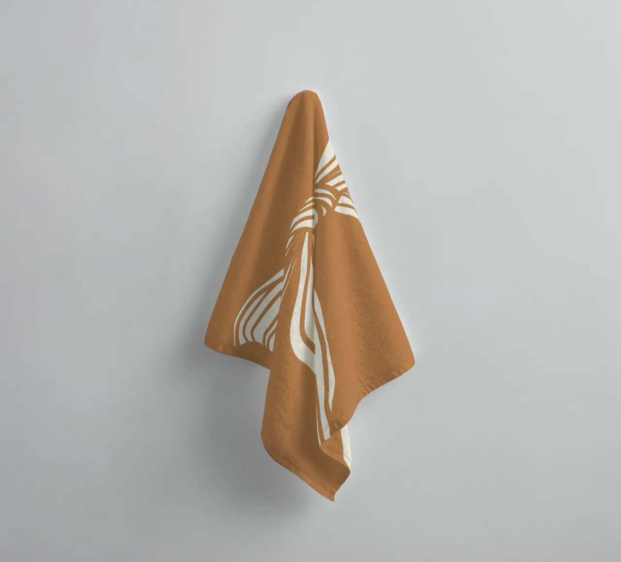 White bow on taupe asciugamano da bagno da TijanaArtStudio88