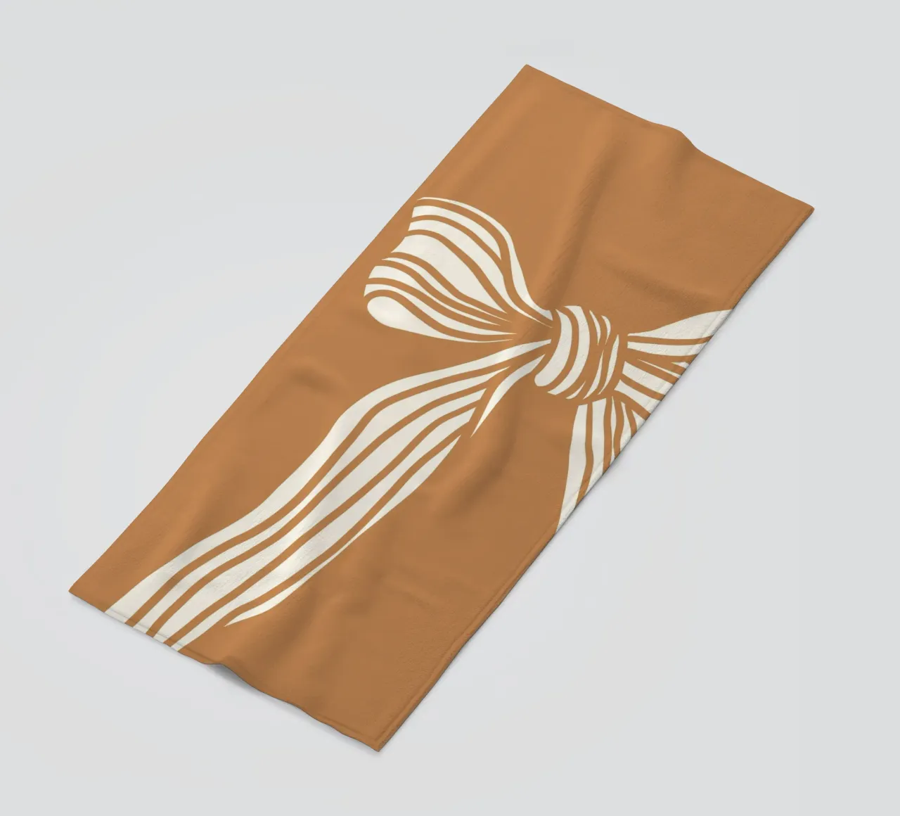 White bow on taupe telo mare da TijanaArtStudio88