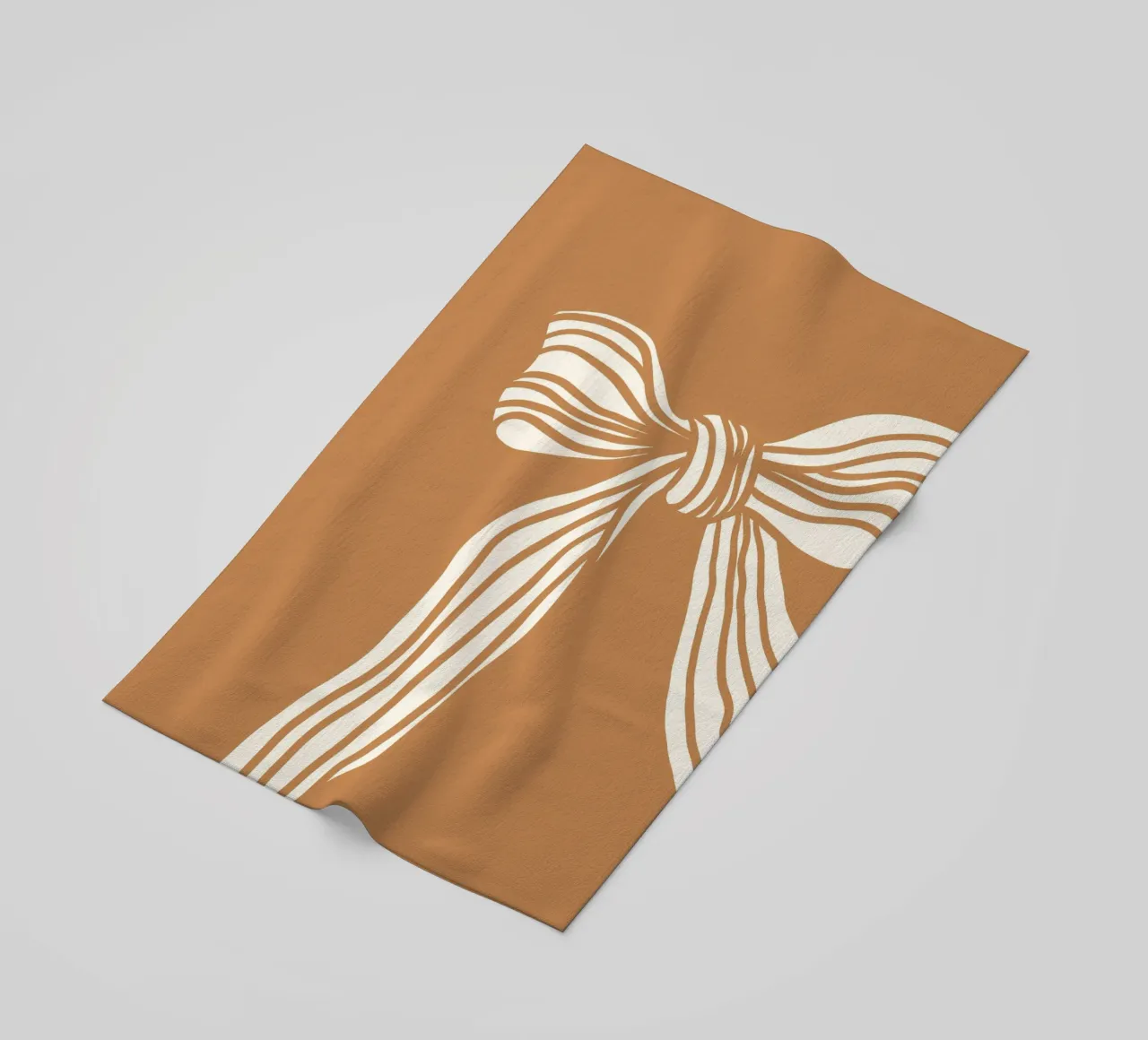 White bow on taupe telo mare da TijanaArtStudio88