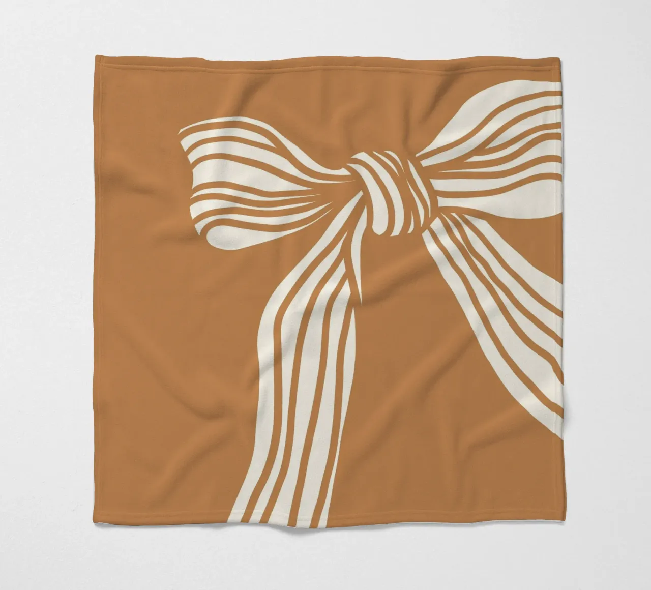 White bow on taupe coperta in pile da TijanaArtStudio88