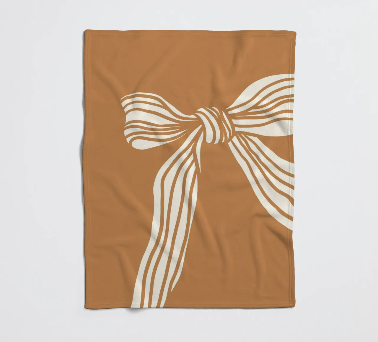 White bow on taupe coperta in pile da TijanaArtStudio88