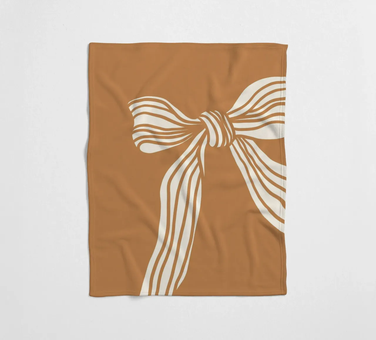 White bow on taupe coperta in pile da TijanaArtStudio88