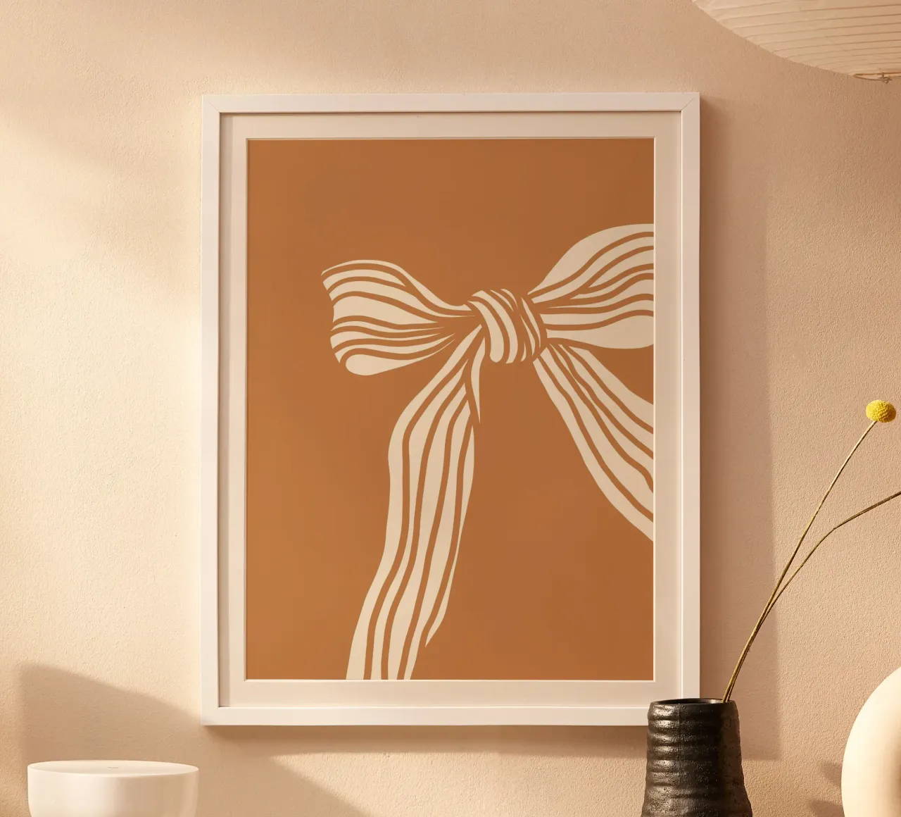 White bow on taupe carta hahnemühle da TijanaArtStudio88