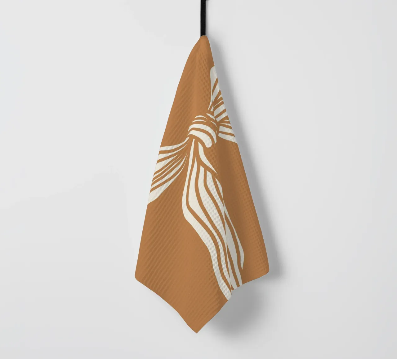 White bow on taupe canovaccio da cucina da TijanaArtStudio88