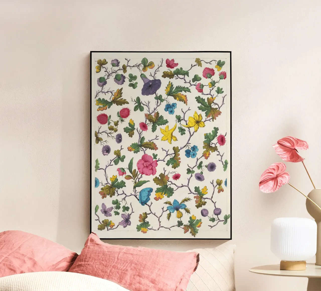 floral pattern plexiglass da vintageshop