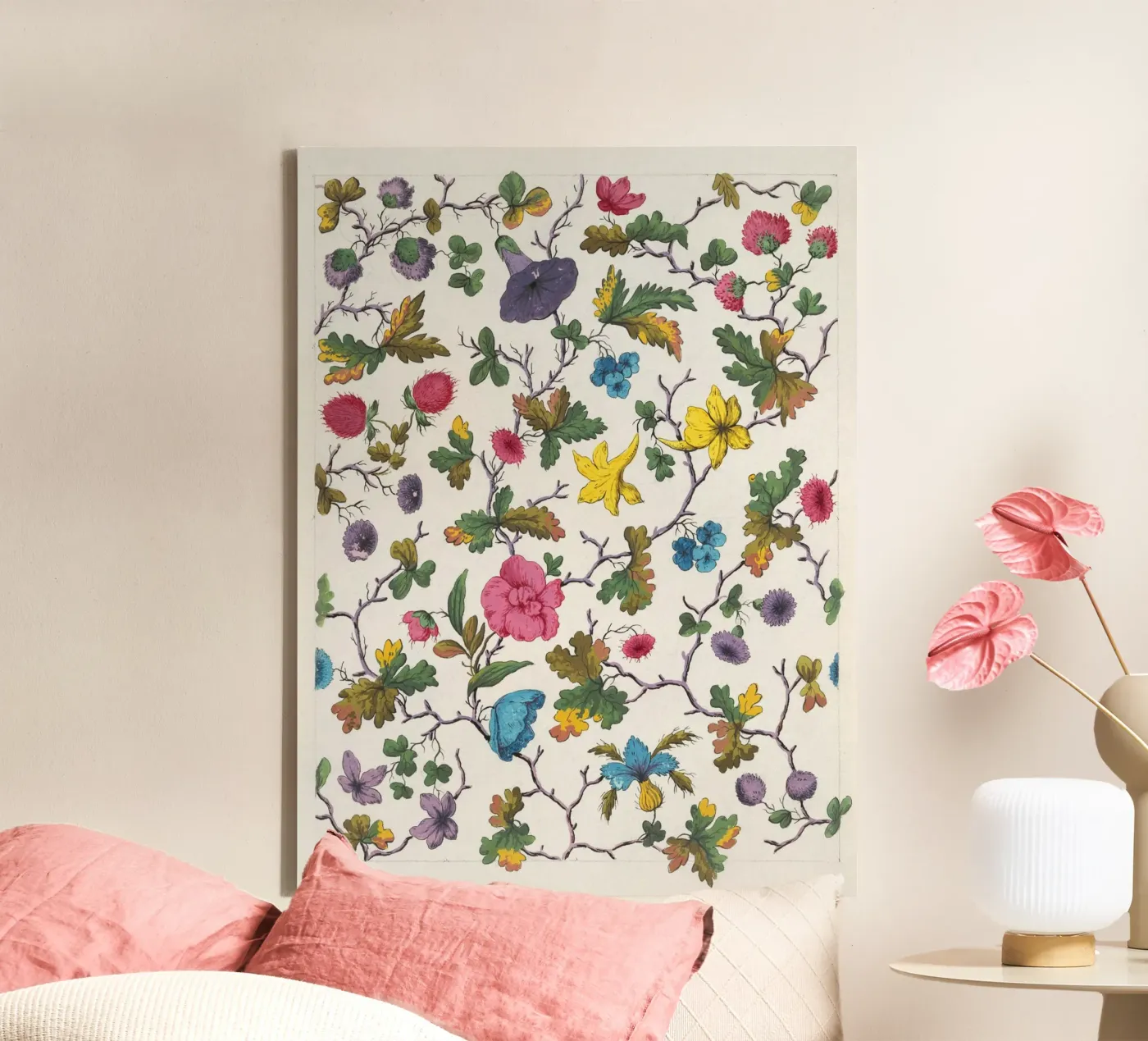 floral pattern canvas by vintageshop