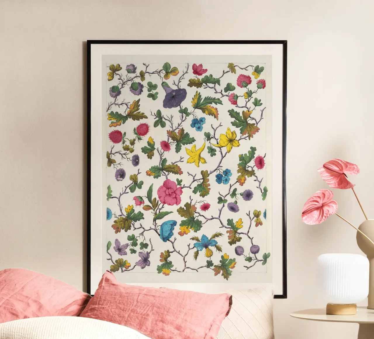 floral pattern poster da vintageshop