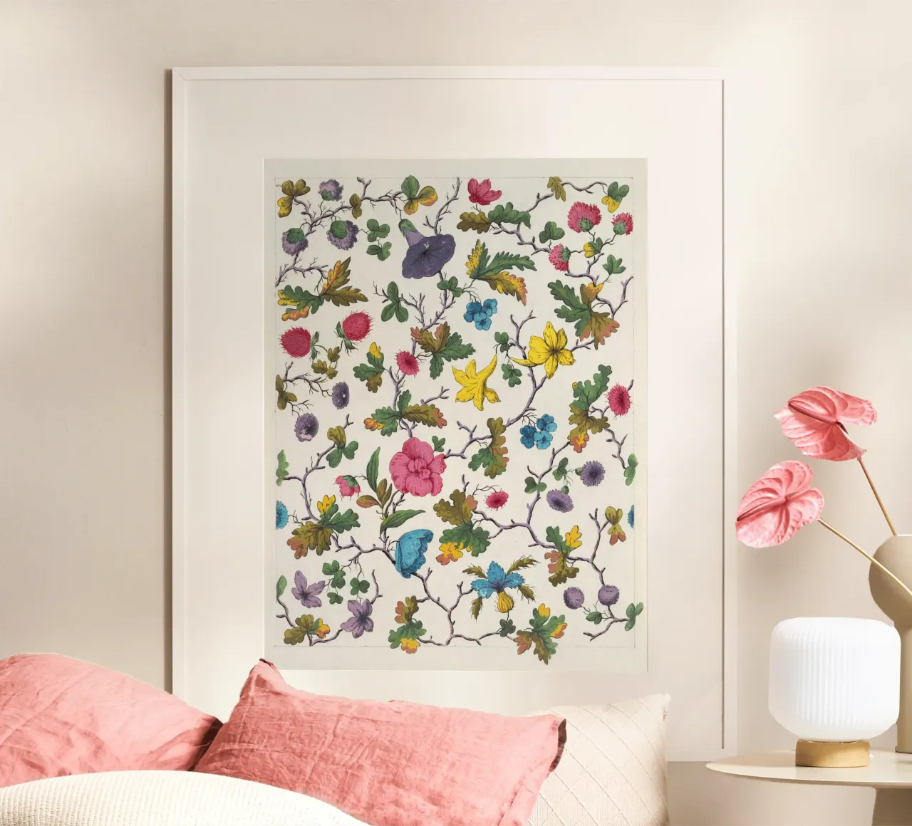 floral pattern poster da vintageshop
