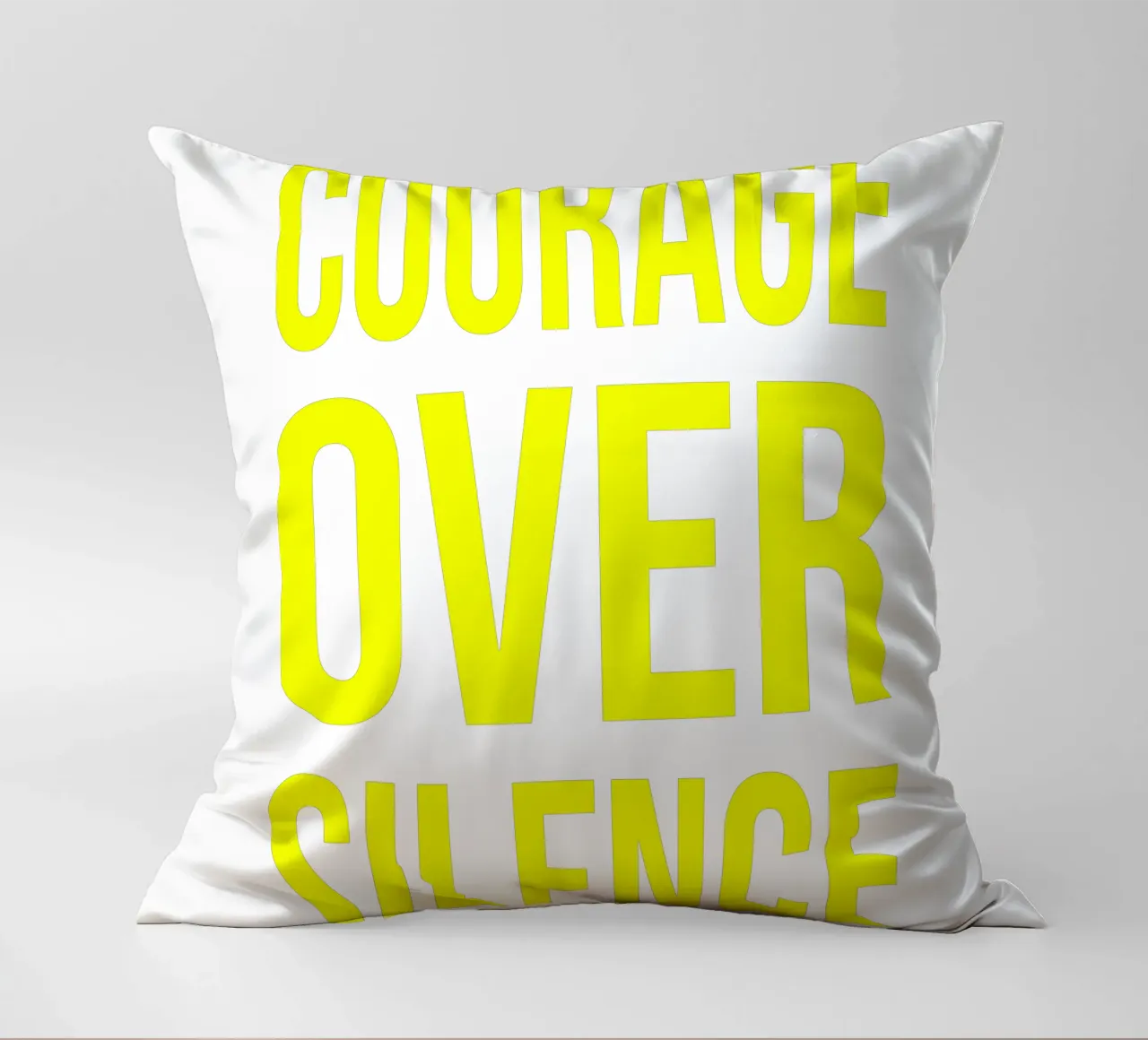 OVER series- bold letters, brave values (5 colors) cuscino da FRICKE DESIGN