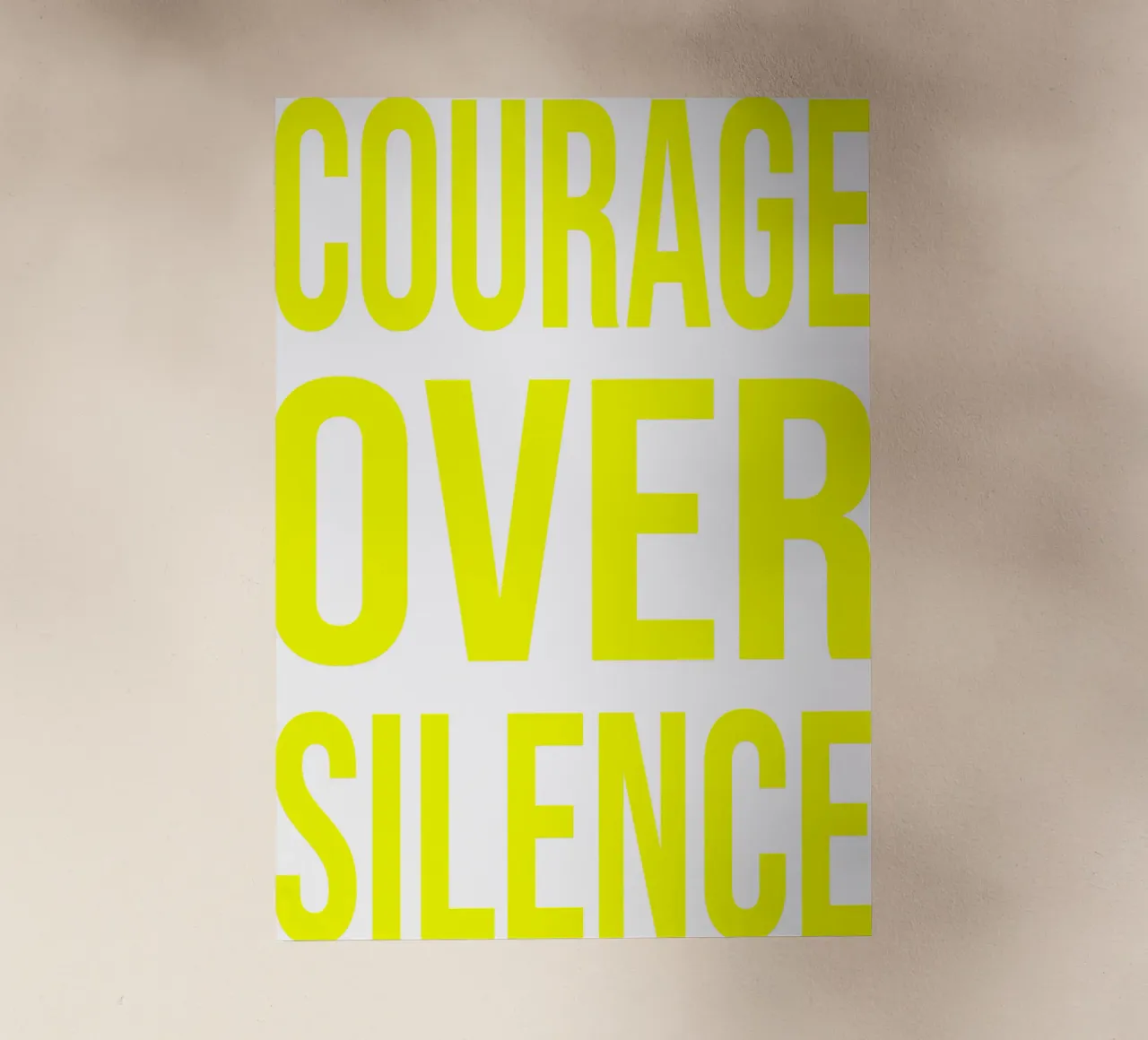 OVER series- bold letters, brave values (5 colors) pellicola backlit da FRICKE DESIGN