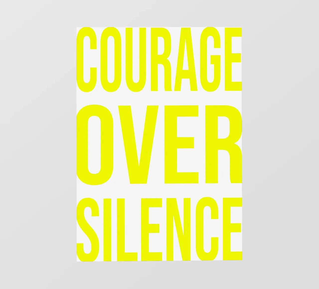 OVER series- bold letters, brave values (5 colors) pellicola backlit da FRICKE DESIGN