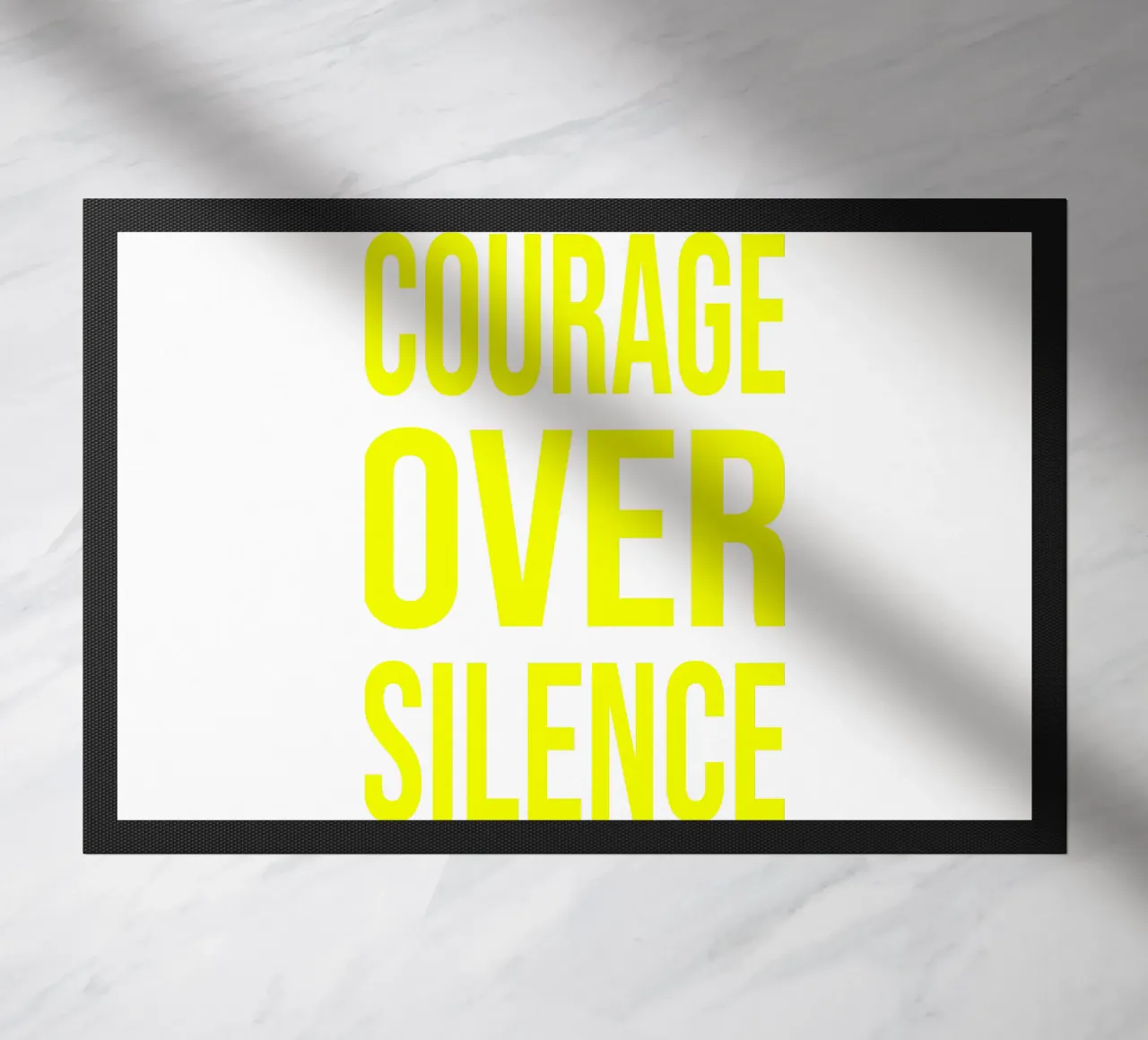 OVER series- bold letters, brave values (5 colors) zerbino da FRICKE DESIGN