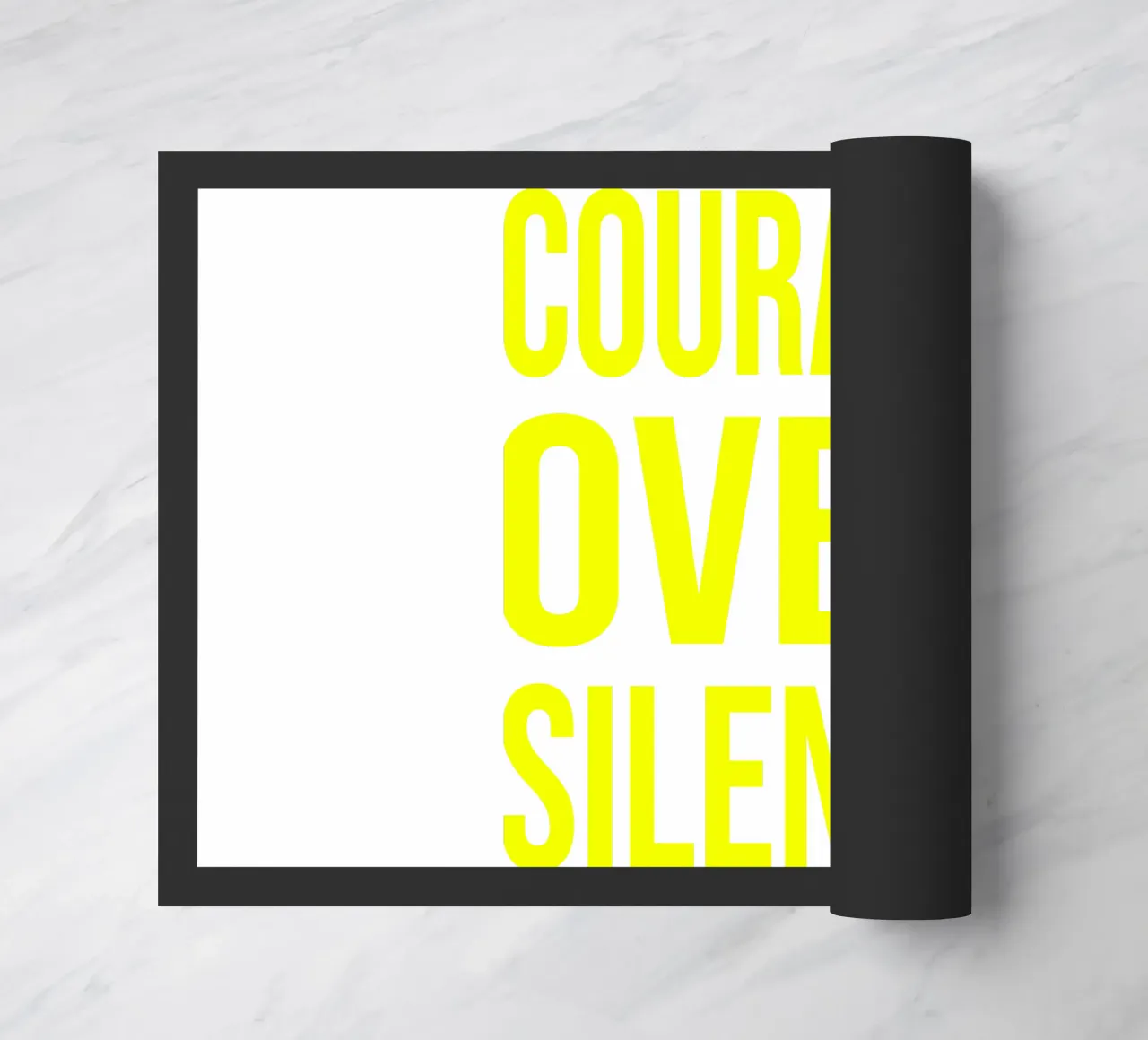 OVER series- bold letters, brave values (5 colors) zerbino da FRICKE DESIGN