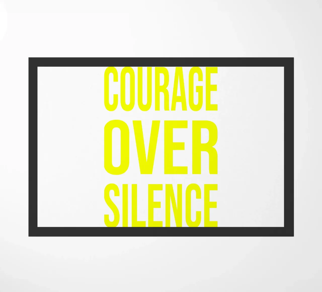 OVER series- bold letters, brave values (5 colors) zerbino da FRICKE DESIGN
