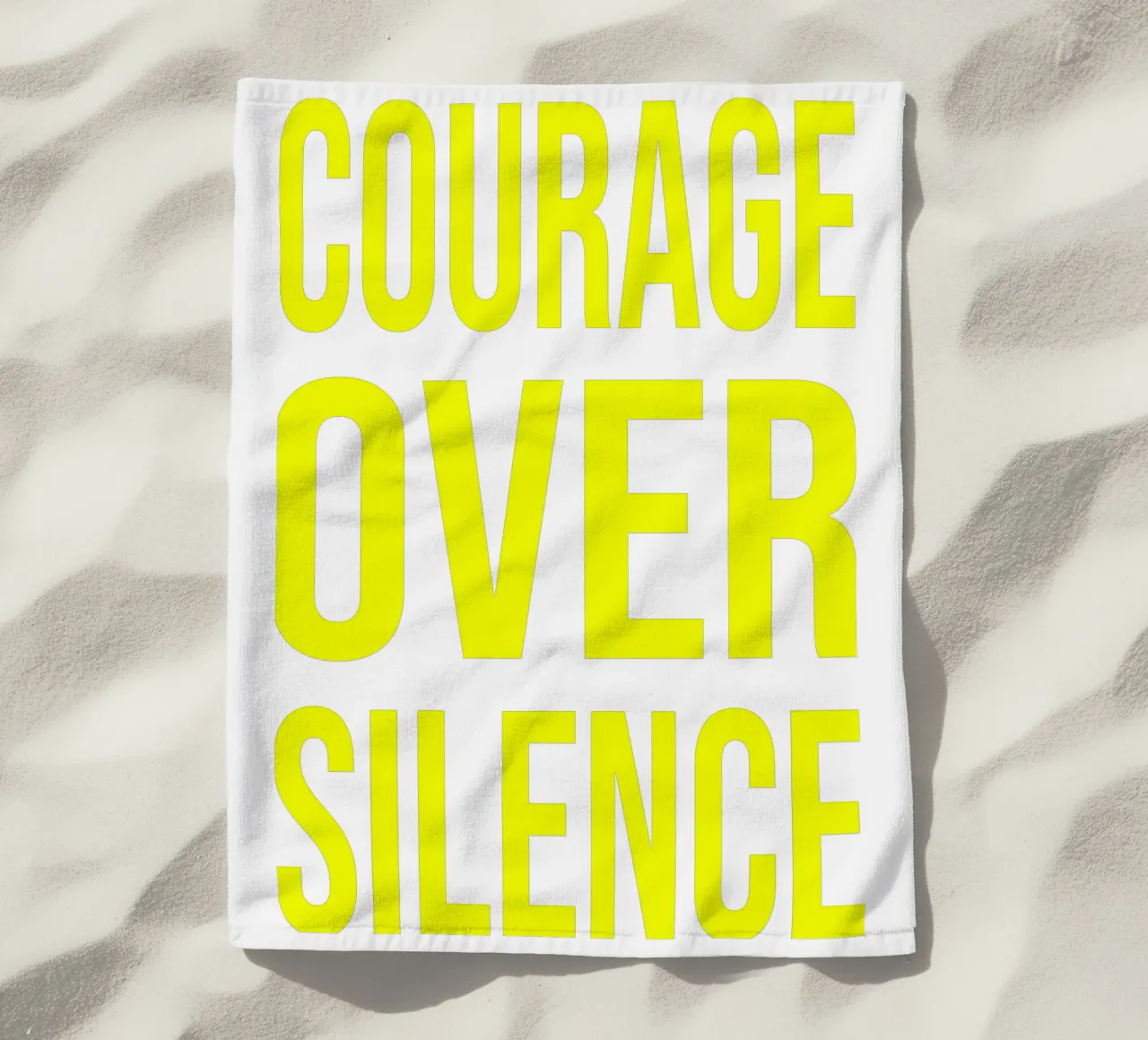 OVER series- bold letters, brave values (5 colors) telo mare da FRICKE DESIGN