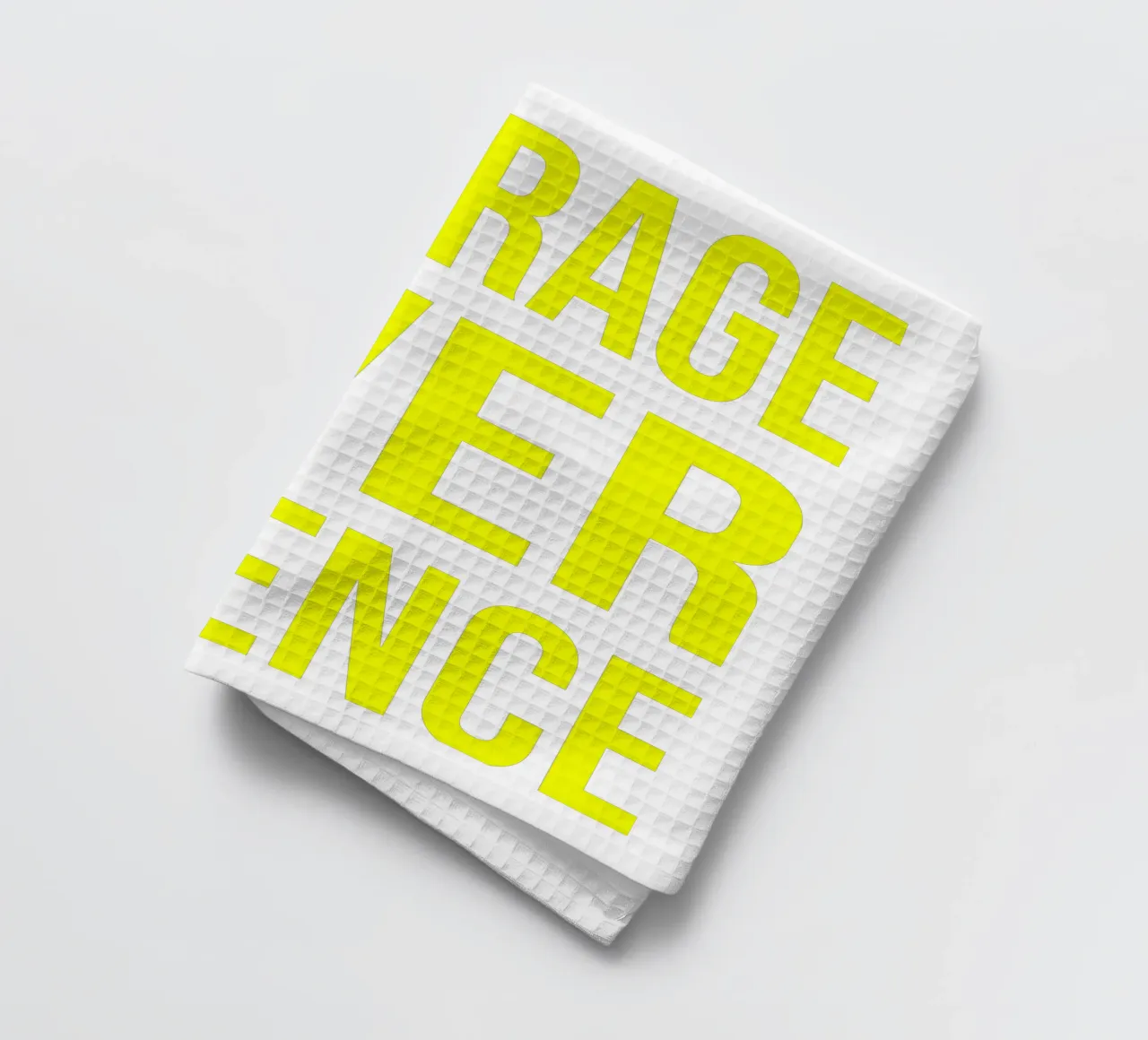 OVER series- bold letters, brave values (5 colors) canovaccio da cucina da FRICKE DESIGN