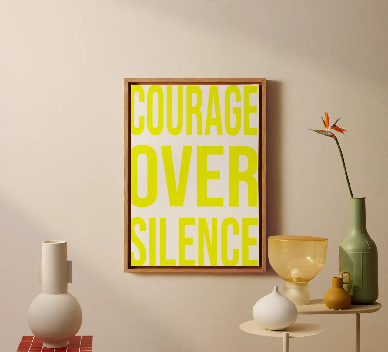 OVER series- bold letters, brave values (5 colors) tela da FRICKE DESIGN