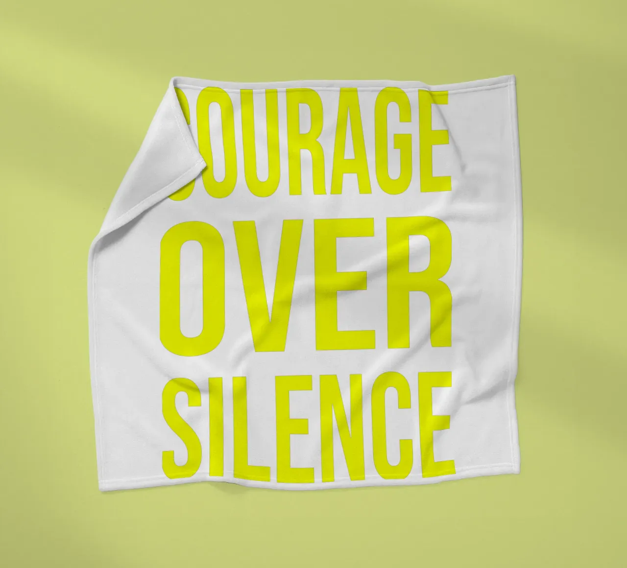 OVER series- bold letters, brave values (5 colors) coperta in pile da FRICKE DESIGN
