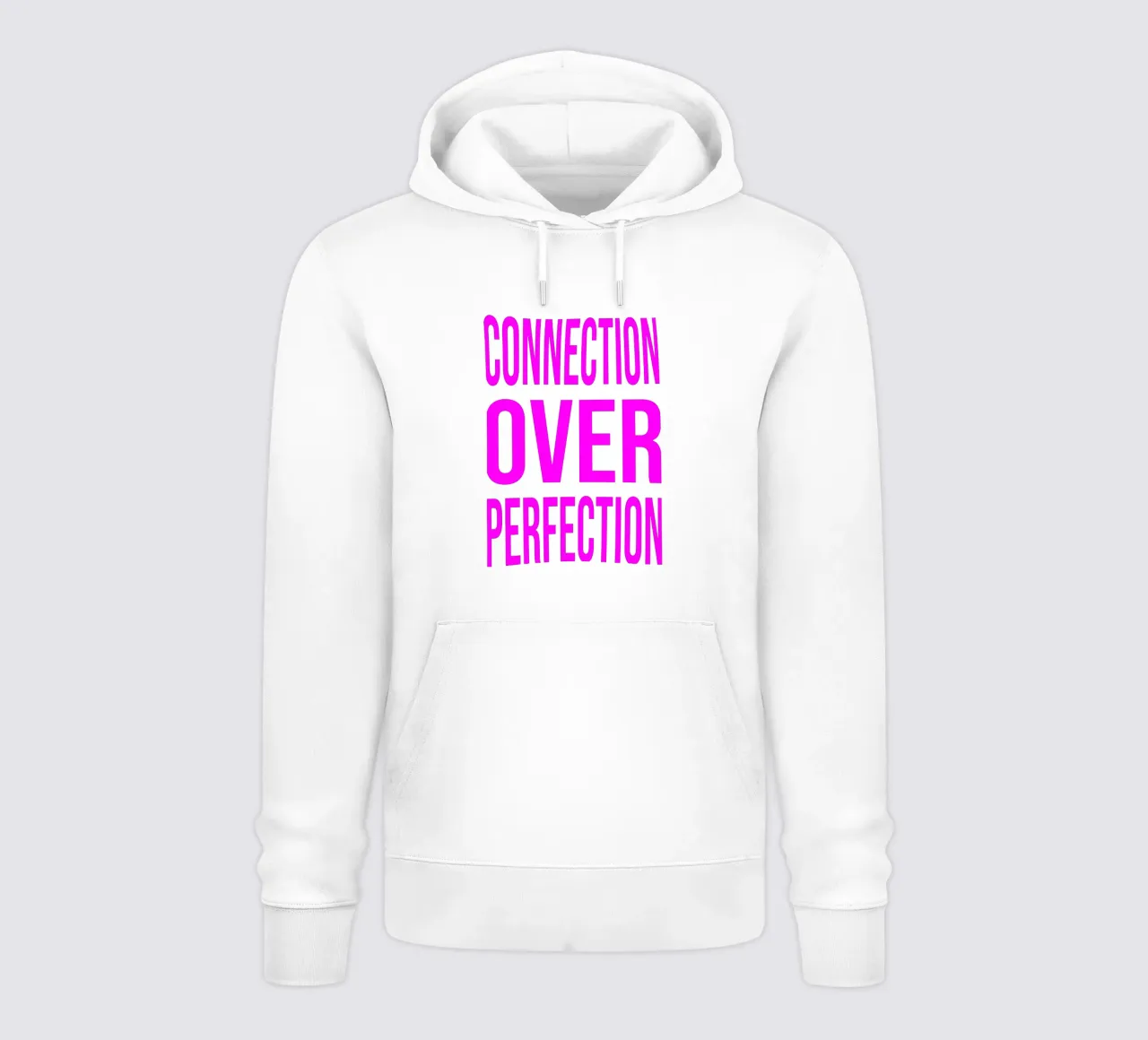 OVER series- bold letters, brave values (5 colors) felpa con cappuccio da FRICKE DESIGN
