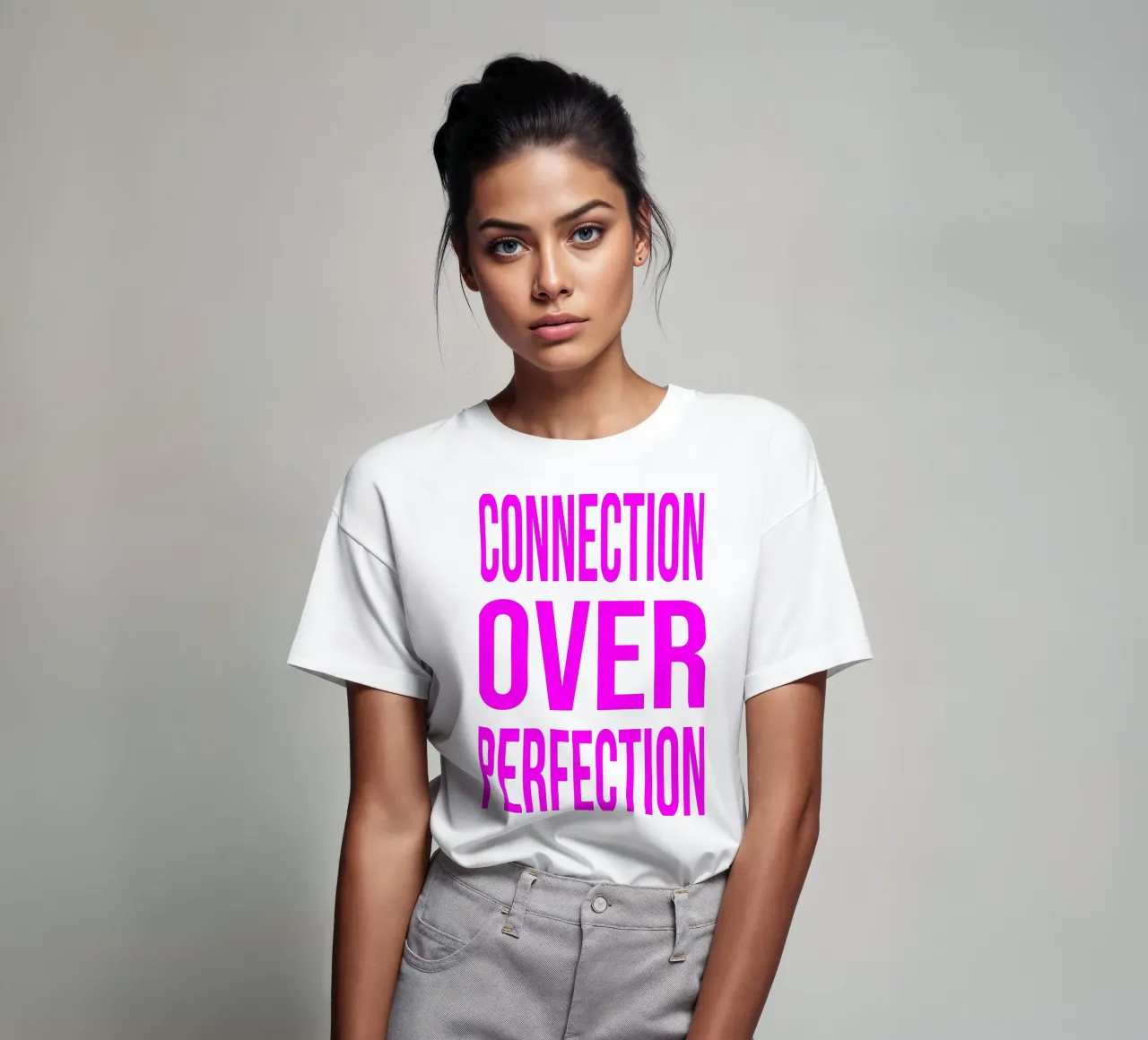 OVER series- bold letters, brave values (5 colors) t-shirt da FRICKE DESIGN