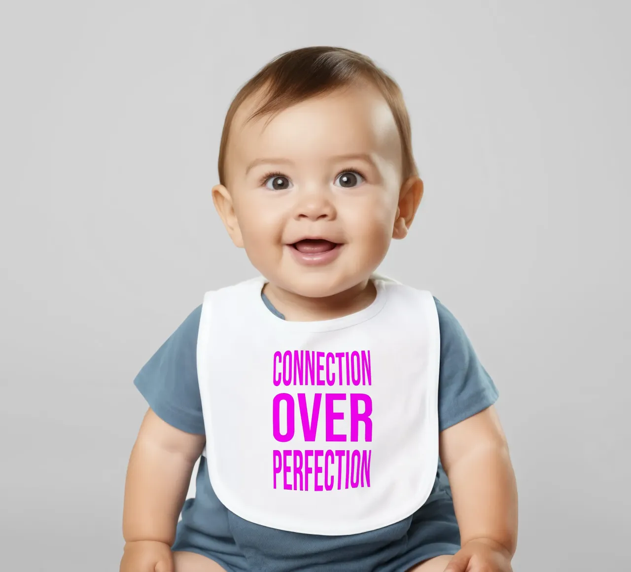 OVER series- bold letters, brave values (5 colors) bavaglino da FRICKE DESIGN