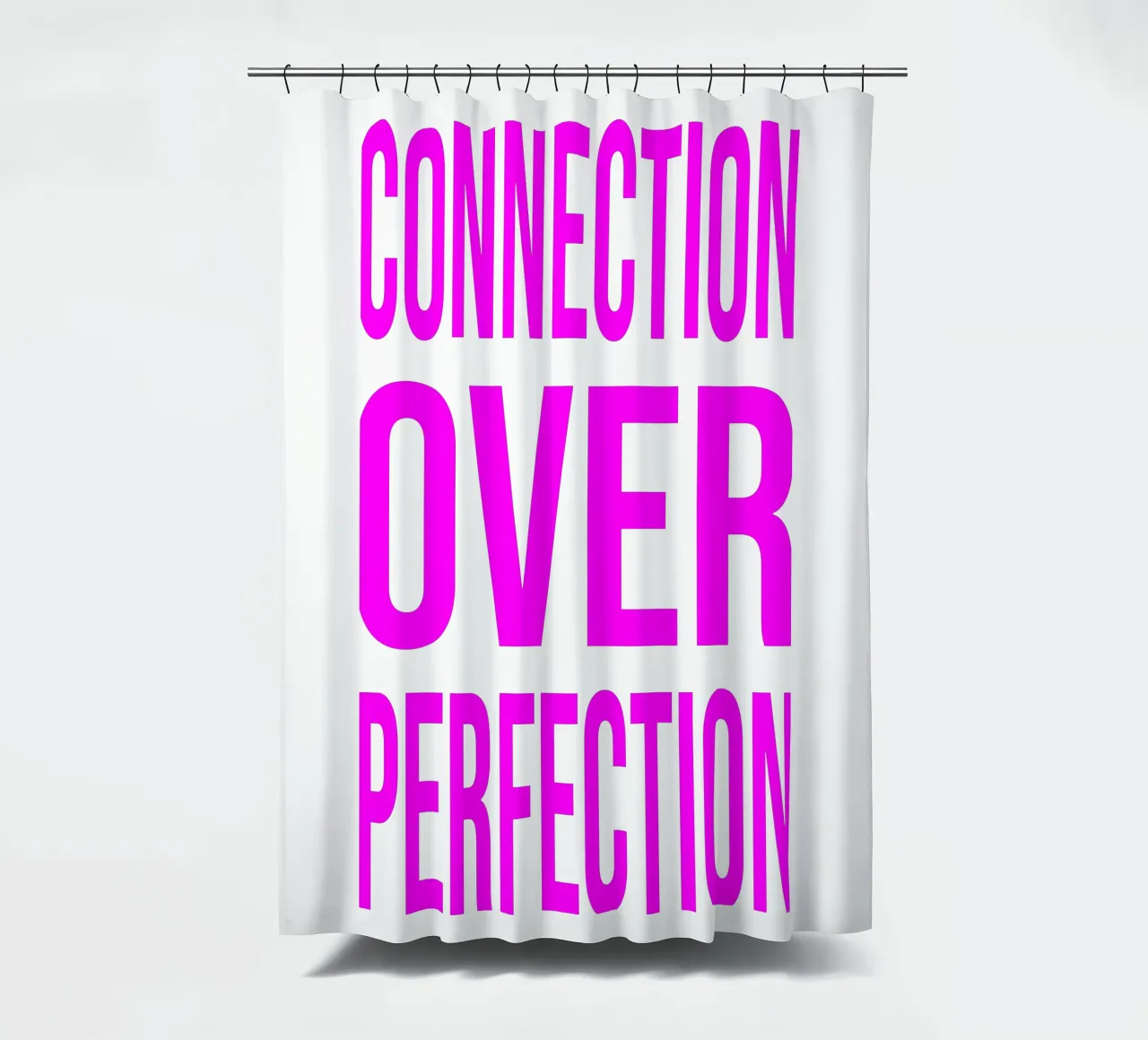 OVER series- bold letters, brave values (5 colors) tenda da doccia da FRICKE DESIGN