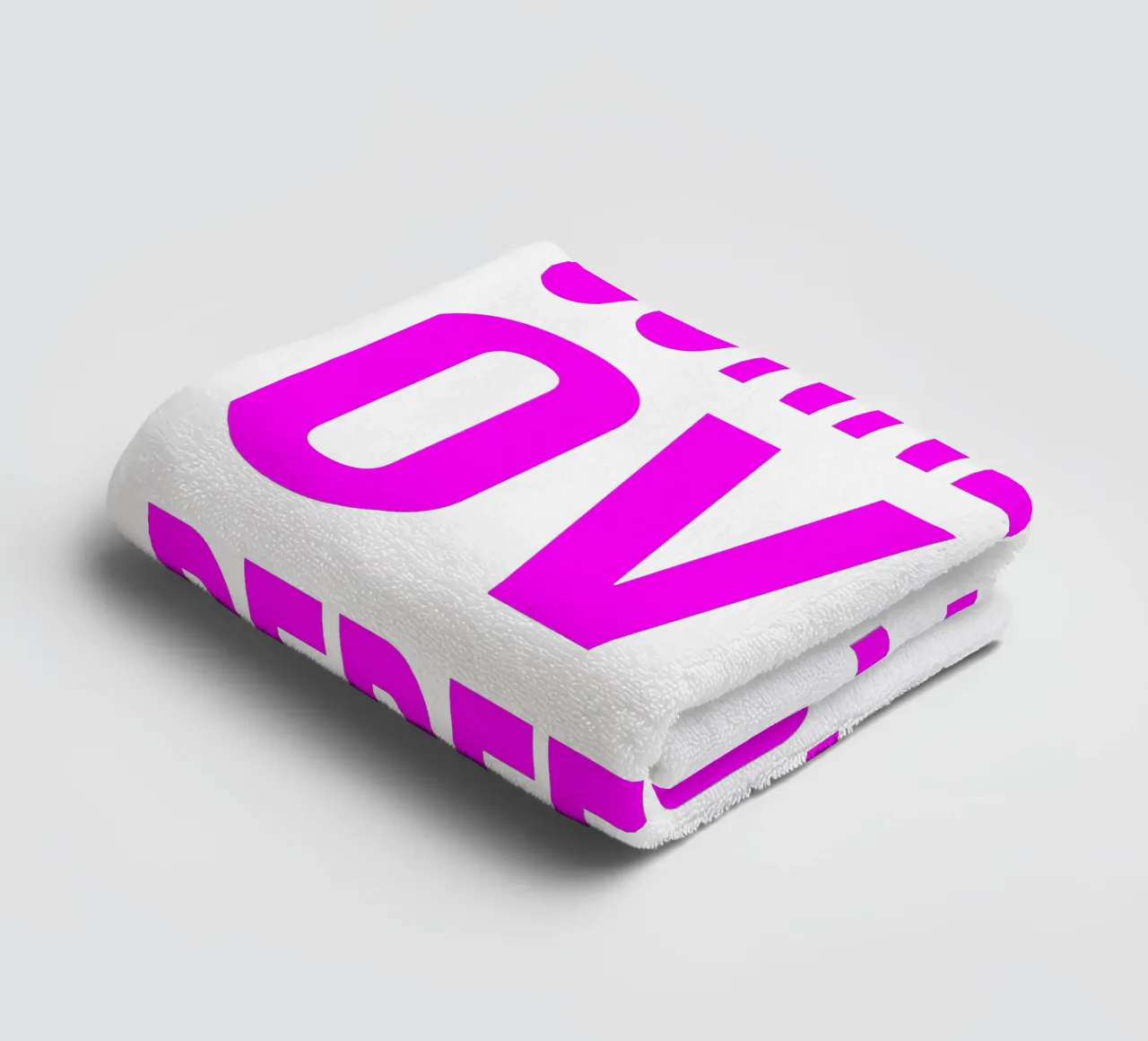 OVER series- bold letters, brave values (5 colors) badhanddoek van FRICKE DESIGN