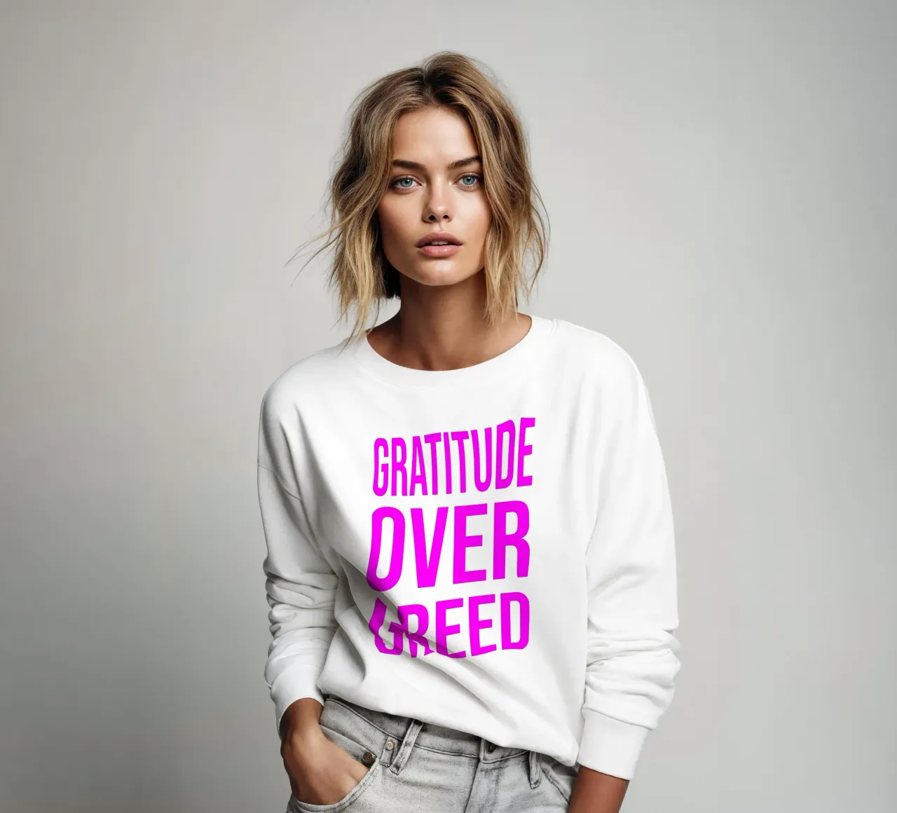 OVER series- bold letters, brave values (5 colors) felpa da FRICKE DESIGN